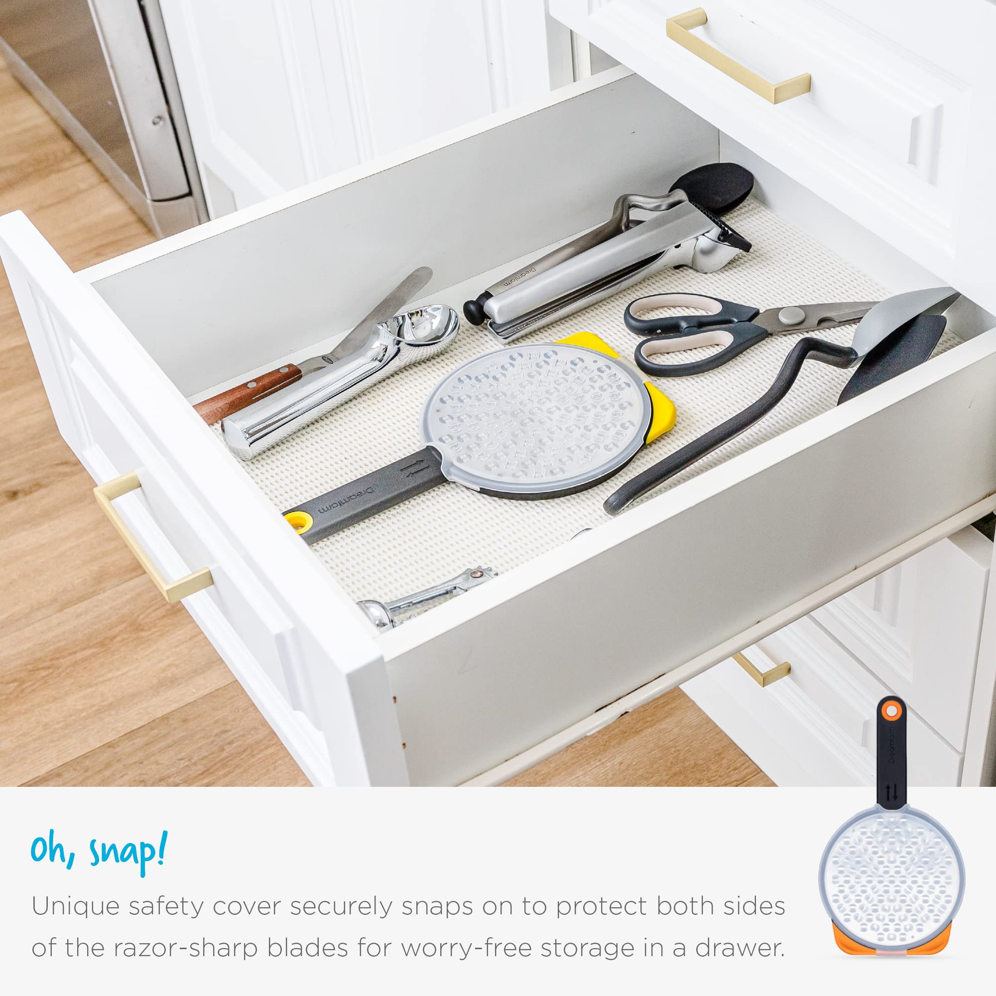 Dreamfarm Ograte ergonomic edge for easy scraping and cleanup