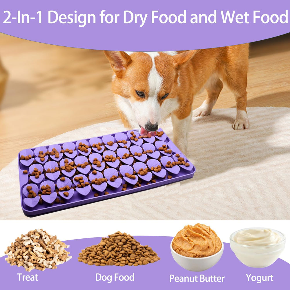 Drescu snuffle mat leaf design supports natural sniffing and foraging.