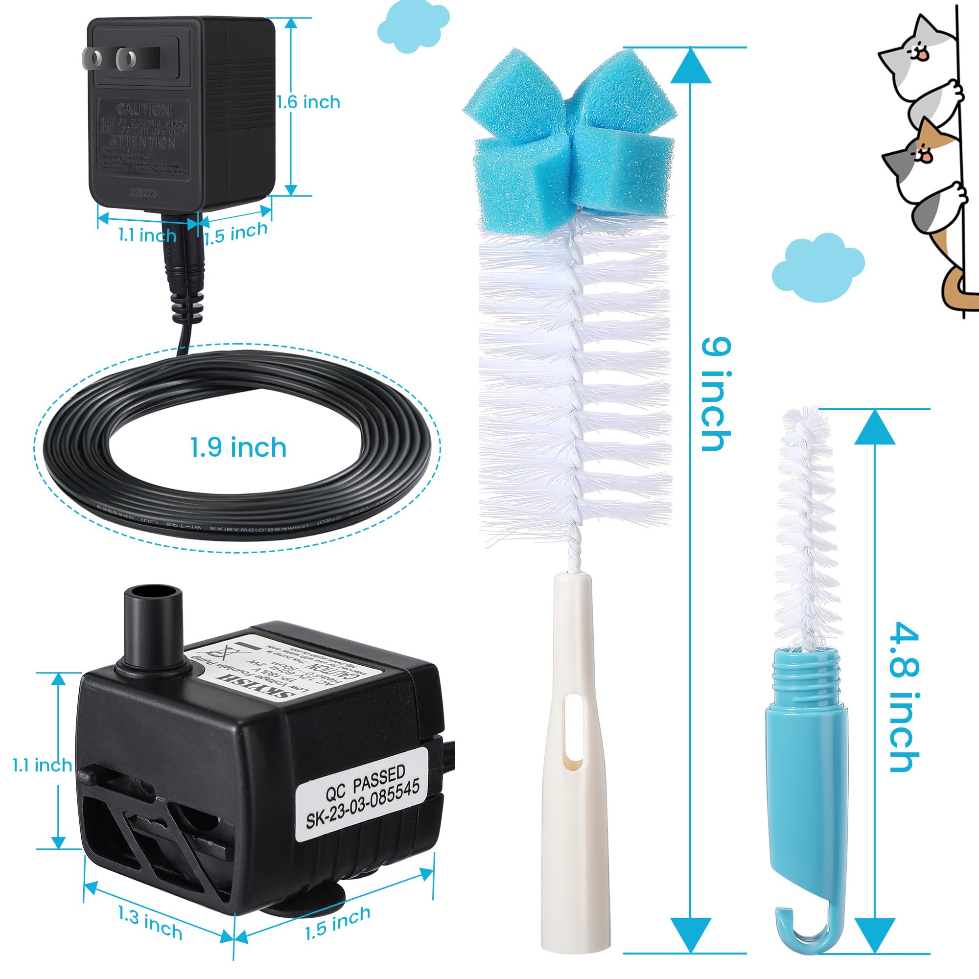 Dreyoo PioneerPet-compatible pump fits inside the dispenser for compact setup.