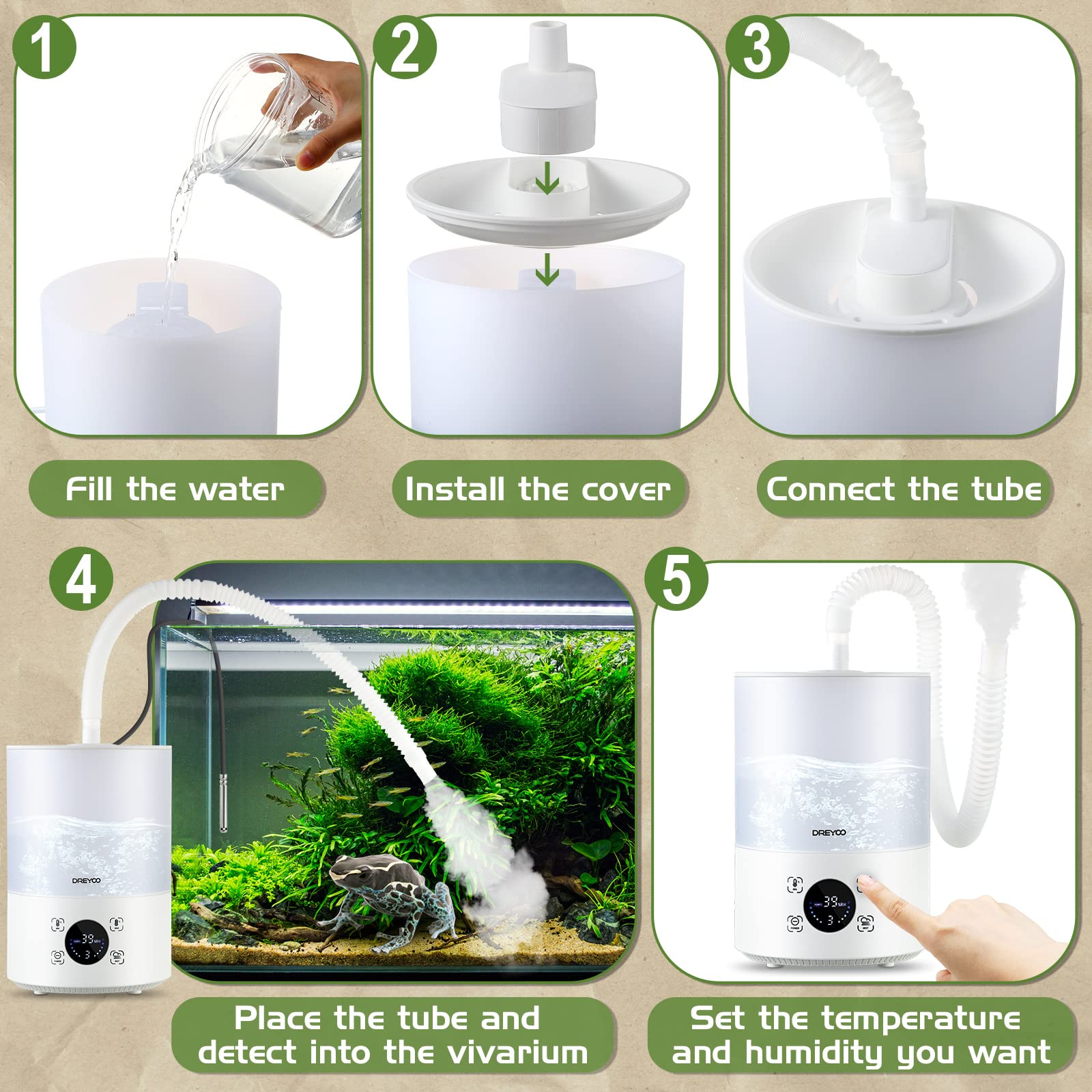 Dreyoo Auto Shut-Off increases safety when water runs low.