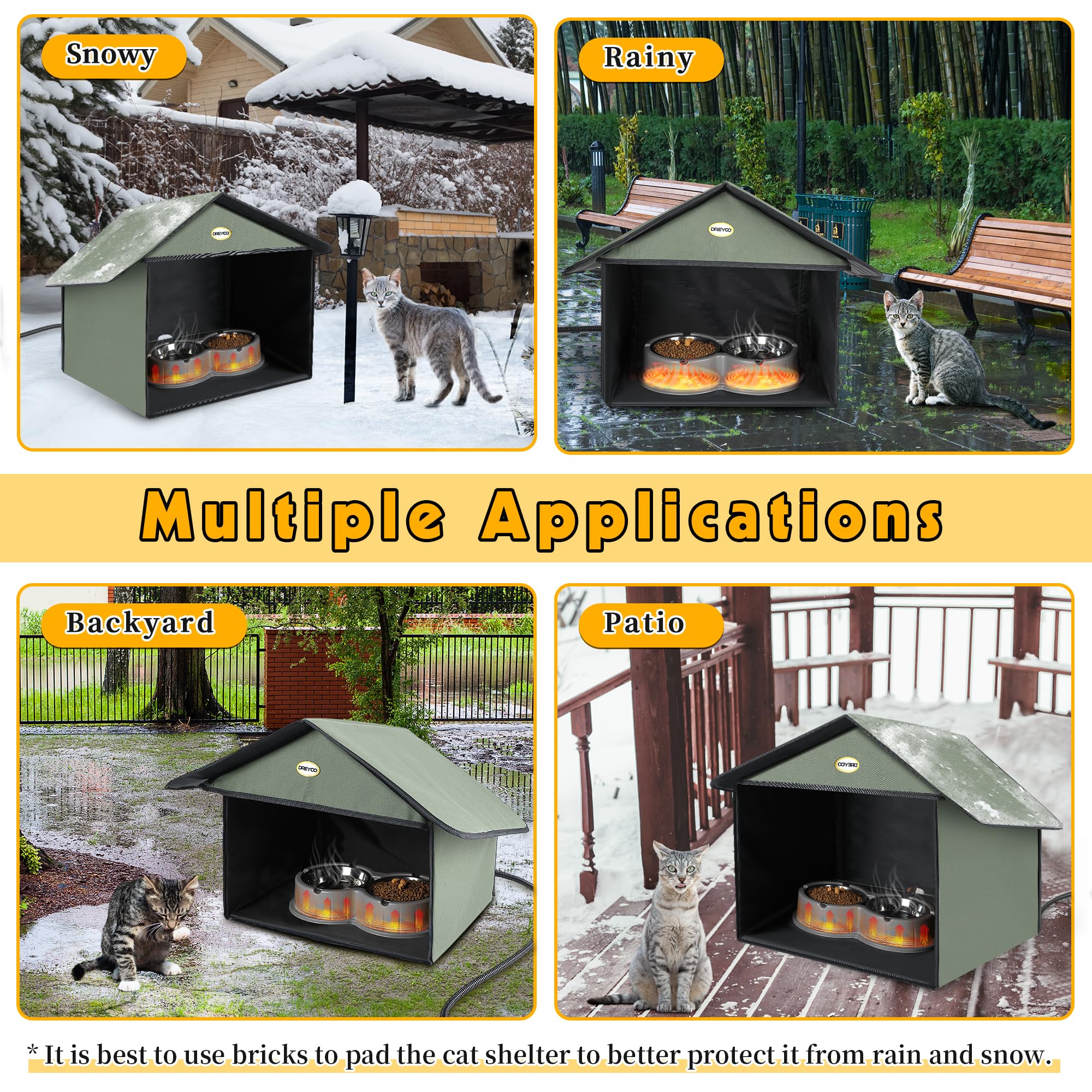 Dreyoo suitable for backyards patios balconies with a clean feeding area.