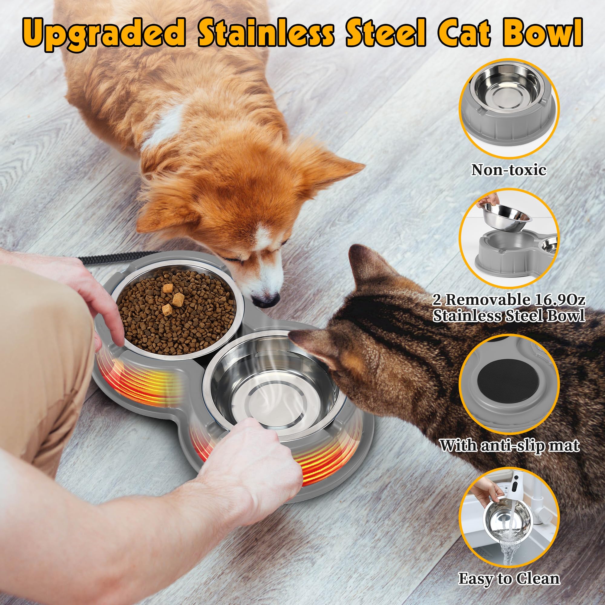 Dreyoo outdoor cat feeding station easy assembly quick setup with no tools.