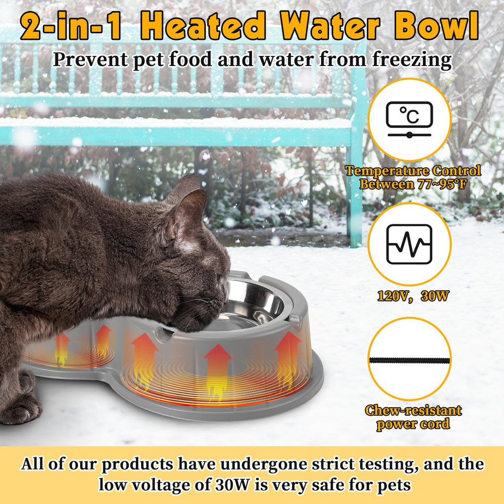 Dreyoo outdoor cat feeding station anti-chew power cord ensures safer placement.