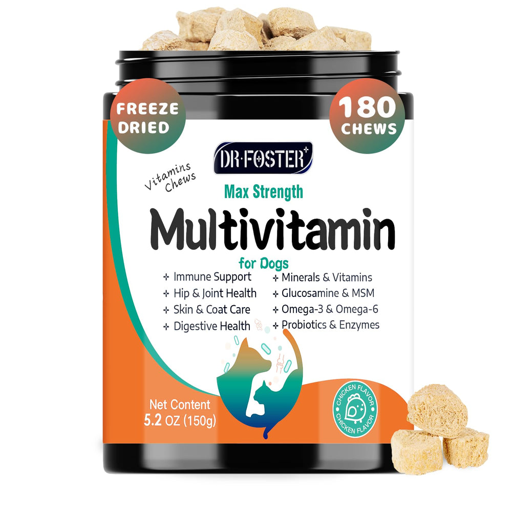 DRFOSTER dog multivitamin bites chicken flavor for daily wellness