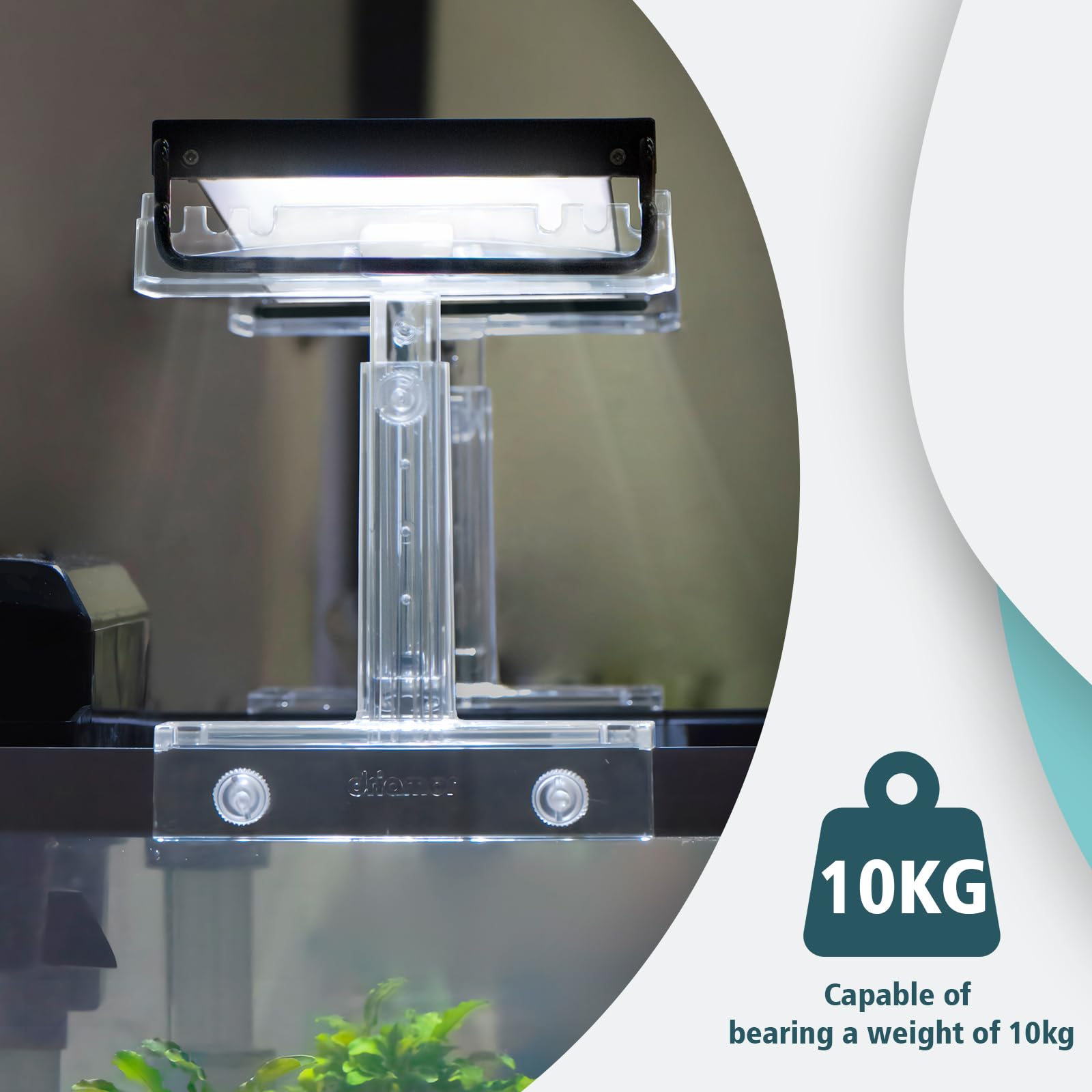 Driamor 10kg load-capacity holder supports heavier lights.