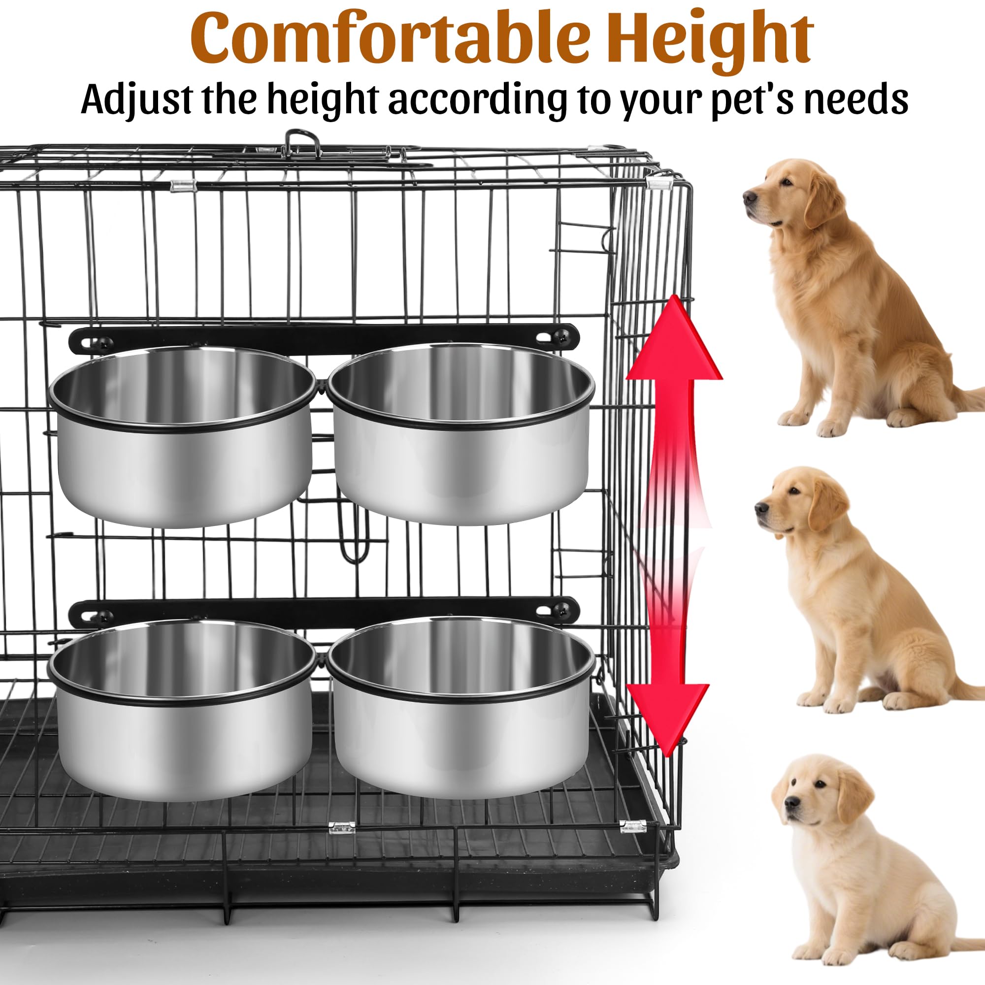 DricRoda surround-bracket secures bowls to kennel for spill reduction