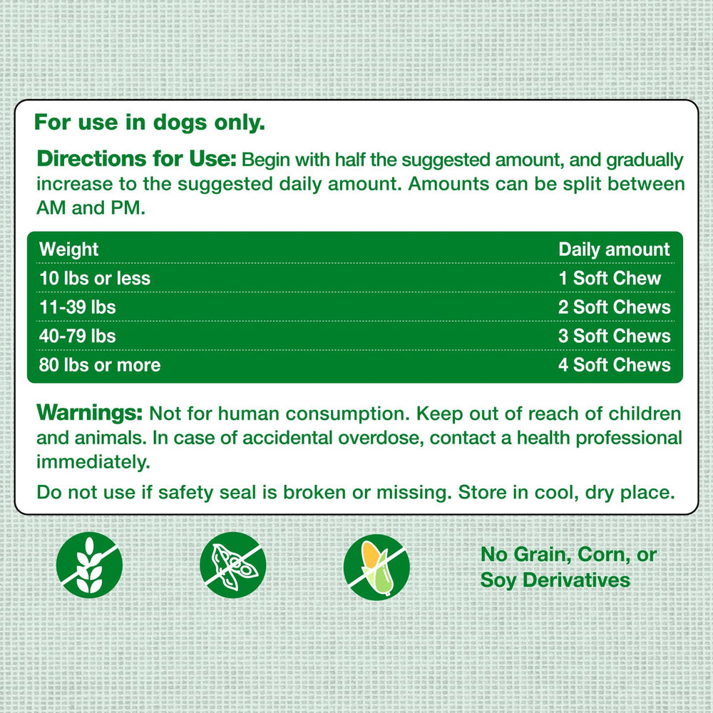 Drloton dog allergy chews happy dog ready to play after supplementation