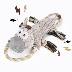Drmstow large squeaky dog toy closeup revealing the squeaker for interactive play.
