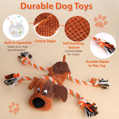 Drmstow plush dog toy reinforced stitching for tough chewers
