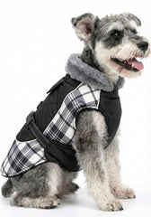 DroolingDog coat with waterproof-nylon outside keeps dogs warm on outdoor walks.