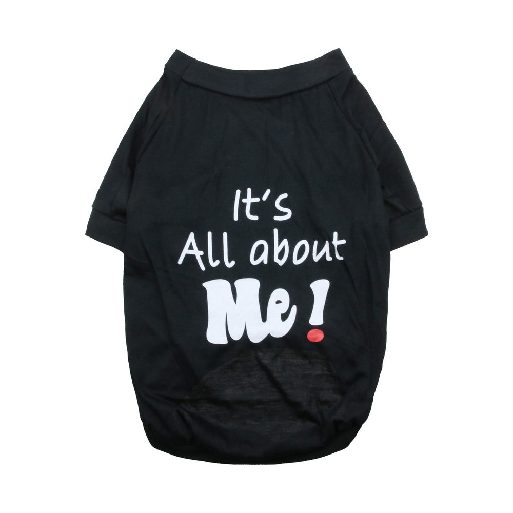 DroolingDog XXXL dog tee black front view for daily wear comfort