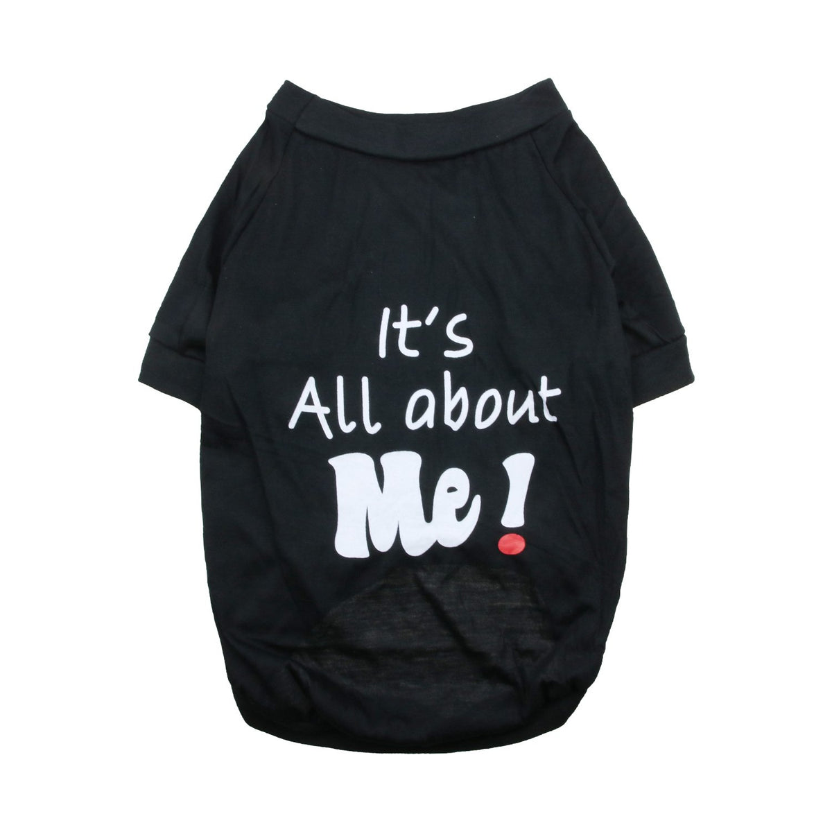 DroolingDog XXXL dog tee black front view for daily wear comfort