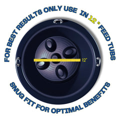 Drop 'N' Slow 12-inch round feed tub fit demonstrates compatibility with standard tubs for easier setup.