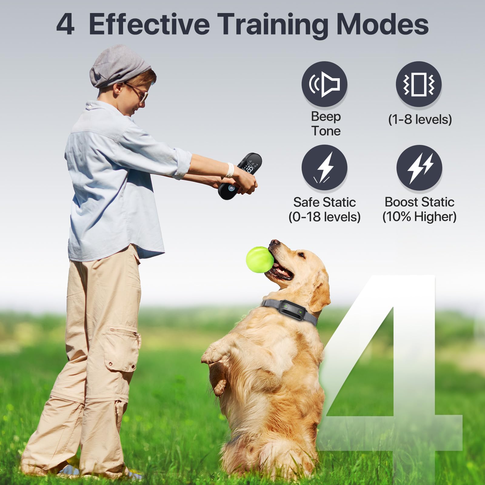 Drroon dog shock collar remote side view shows adjustable strap for comfort