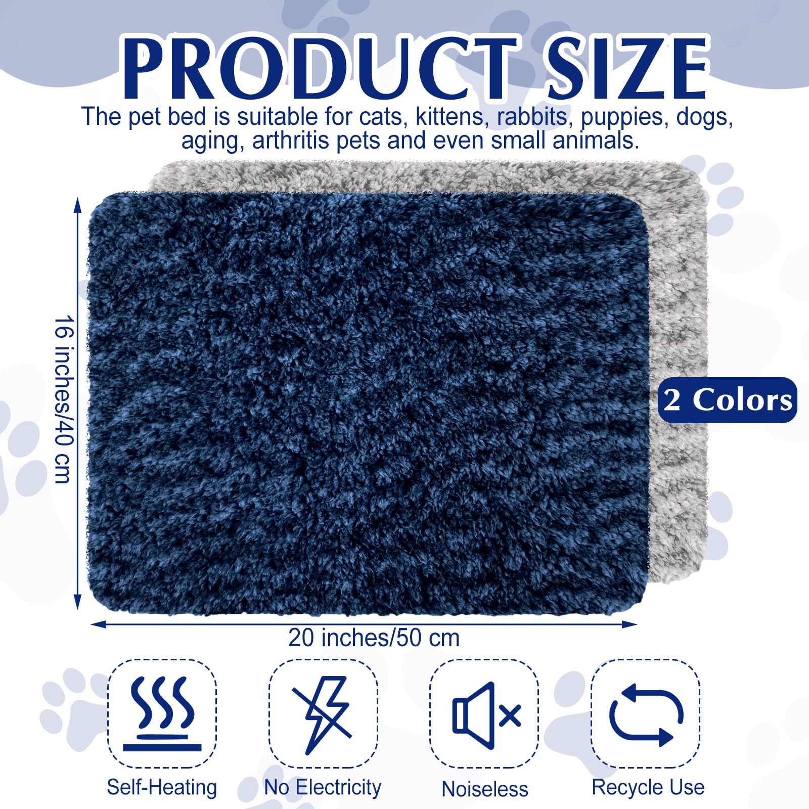 Drydiet 4-pack cat pads in gray and navy for versatile placement