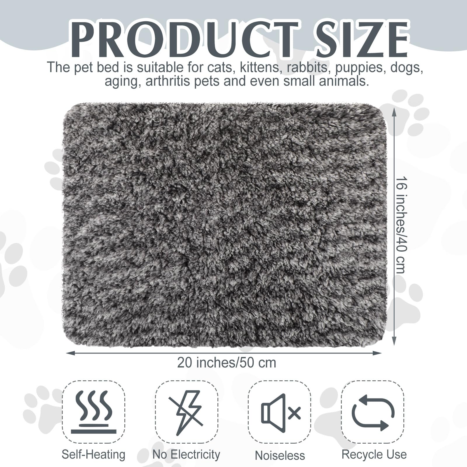 Drydiet cat pad gray fabric closeup shows plush surface for cozy naps