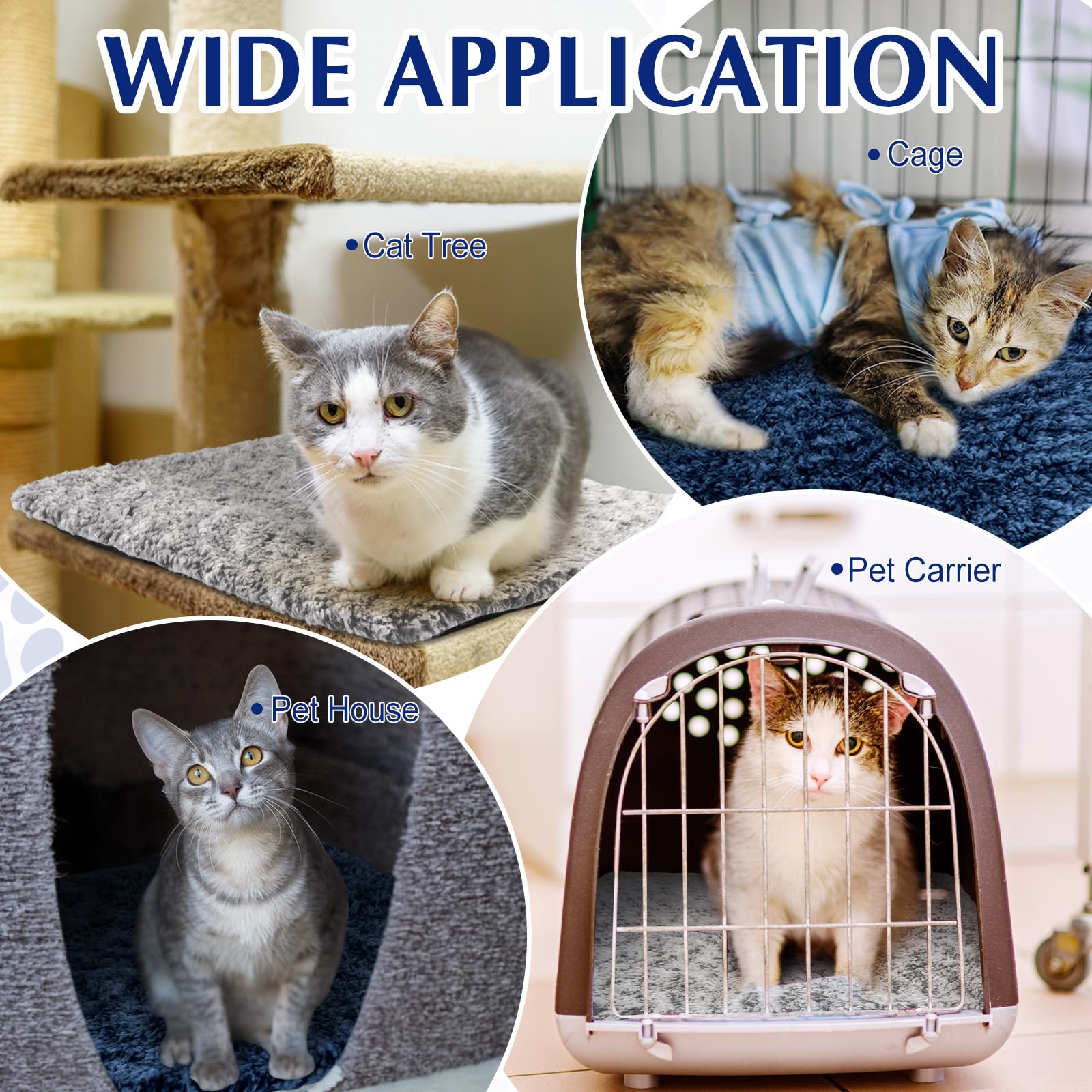 Drydiet cat pad inside crate bed demonstrates warm, safe resting spot