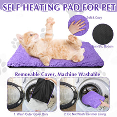Drydiet cat pad on crate bed illustrating warm sleeping surface