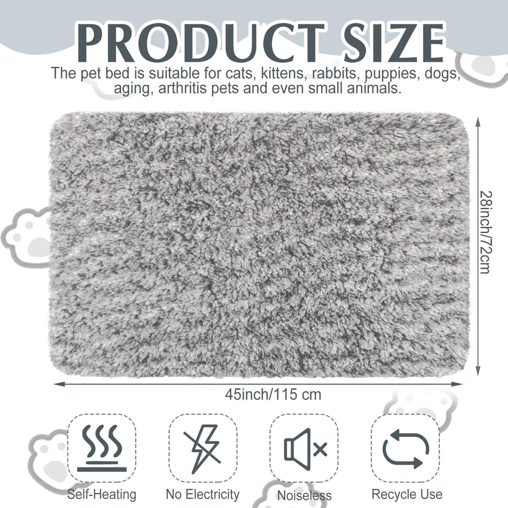 Drydiet self-heating mat with plush top for pet snuggling comfort.