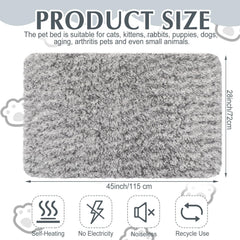 Drydiet self-heating mat with plush top for pet snuggling comfort.