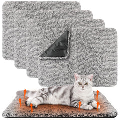 Drydiet self-warming cat pad gray setup provides cozy warmth for pets