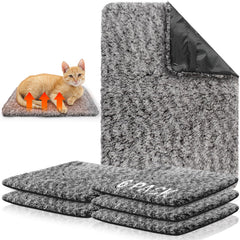 Drydiet self-warming cat pad grey front view with cozy warmth