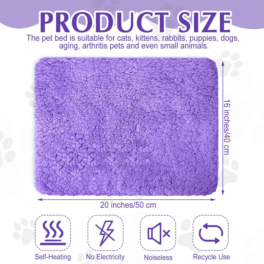 Drydiet self-warming cat pad purple closeup plush surface for fluffy paws