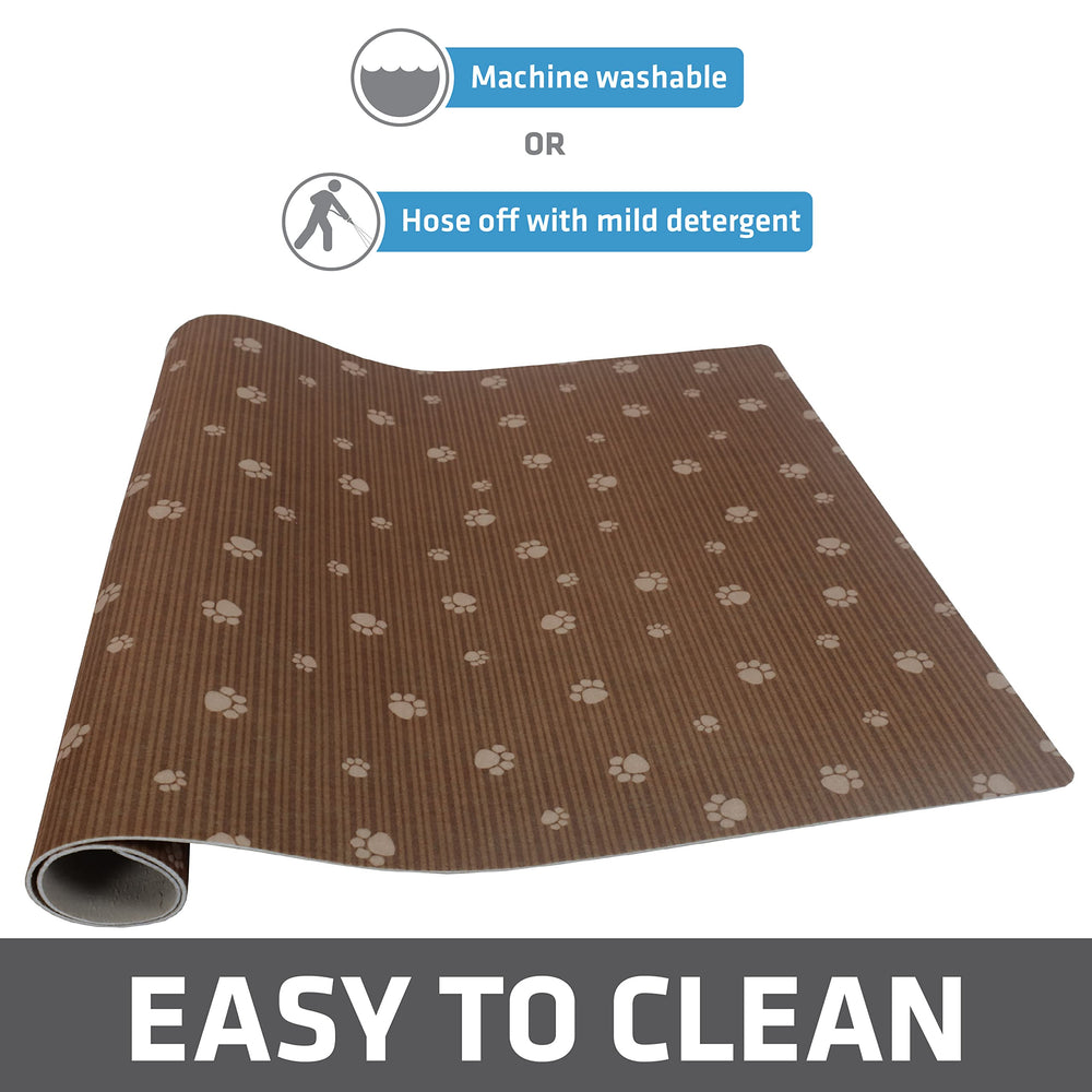 Drymate dog crate mat slip-resistant-back stays in place during use.