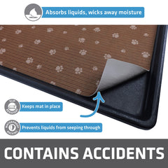 Drymate dog crate mat waterproof-back prevents leaks and keeps surfaces dry.