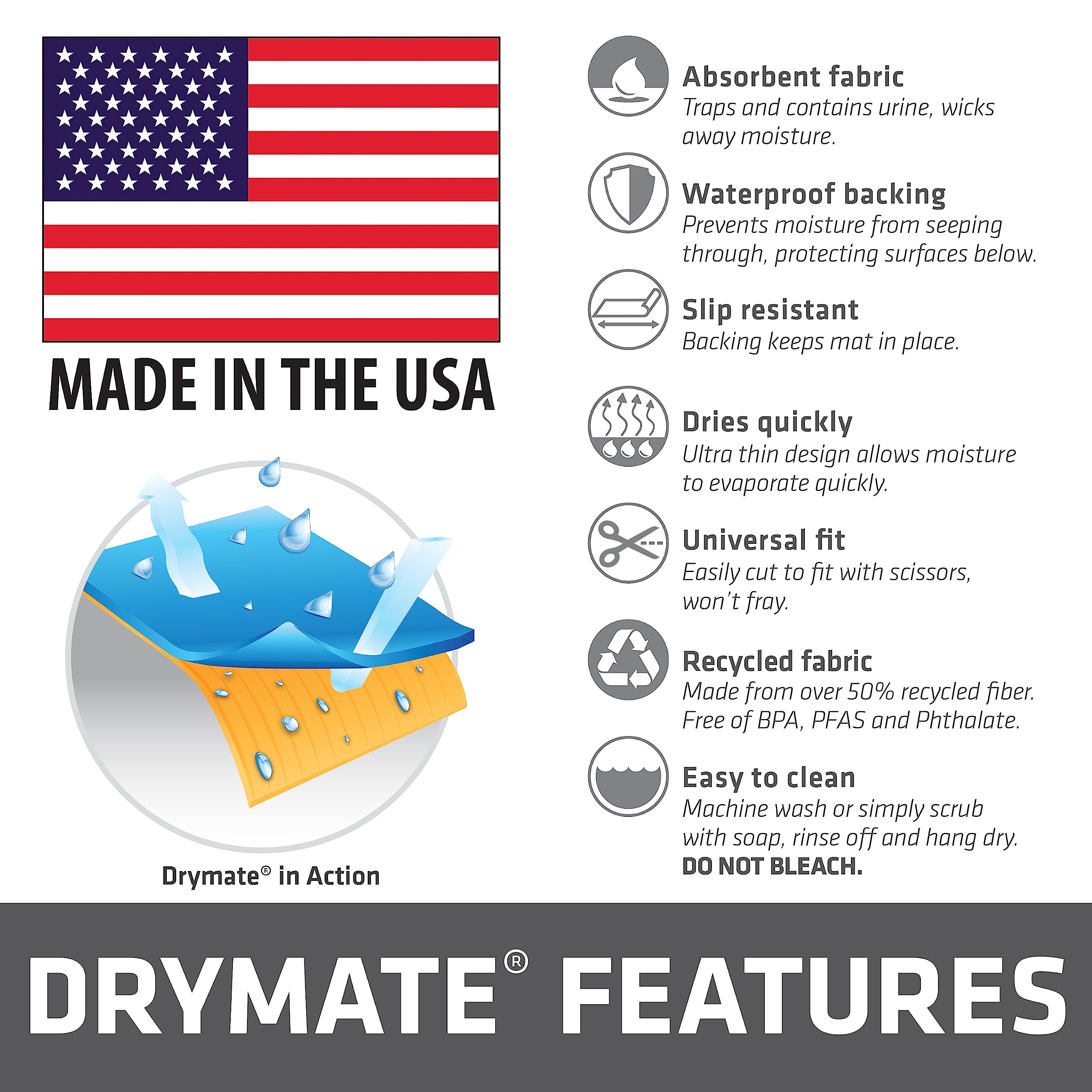 Drymate Jumbo Dog Playpen Mat fits large spaces for training and housebreaking