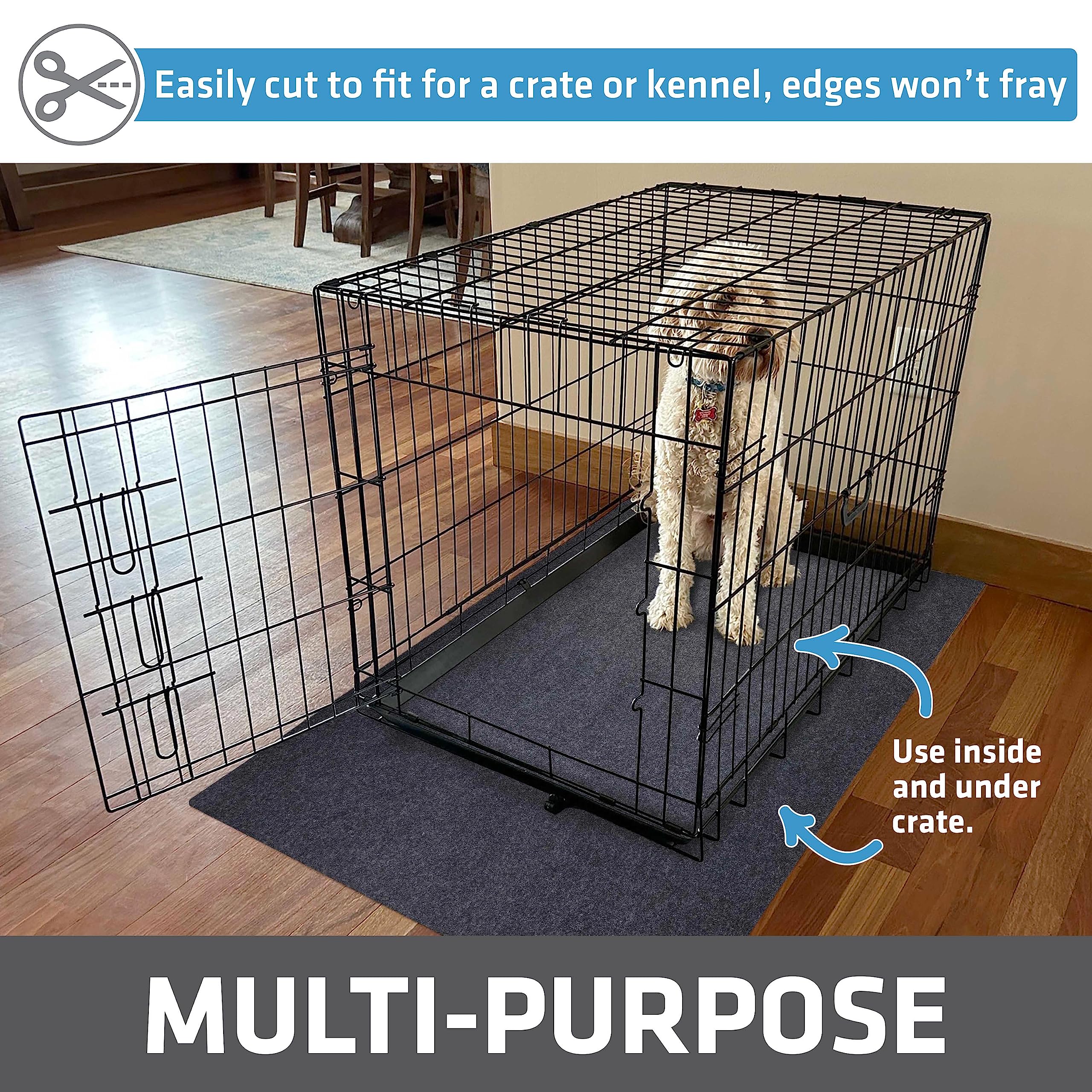Drymate Jumbo Dog Playpen Mat multipurpose design fits playpens, crates, and whelping boxes