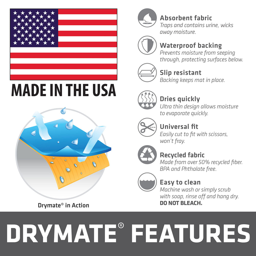 Drymate reusable mat used for puppy training and housebreaking.