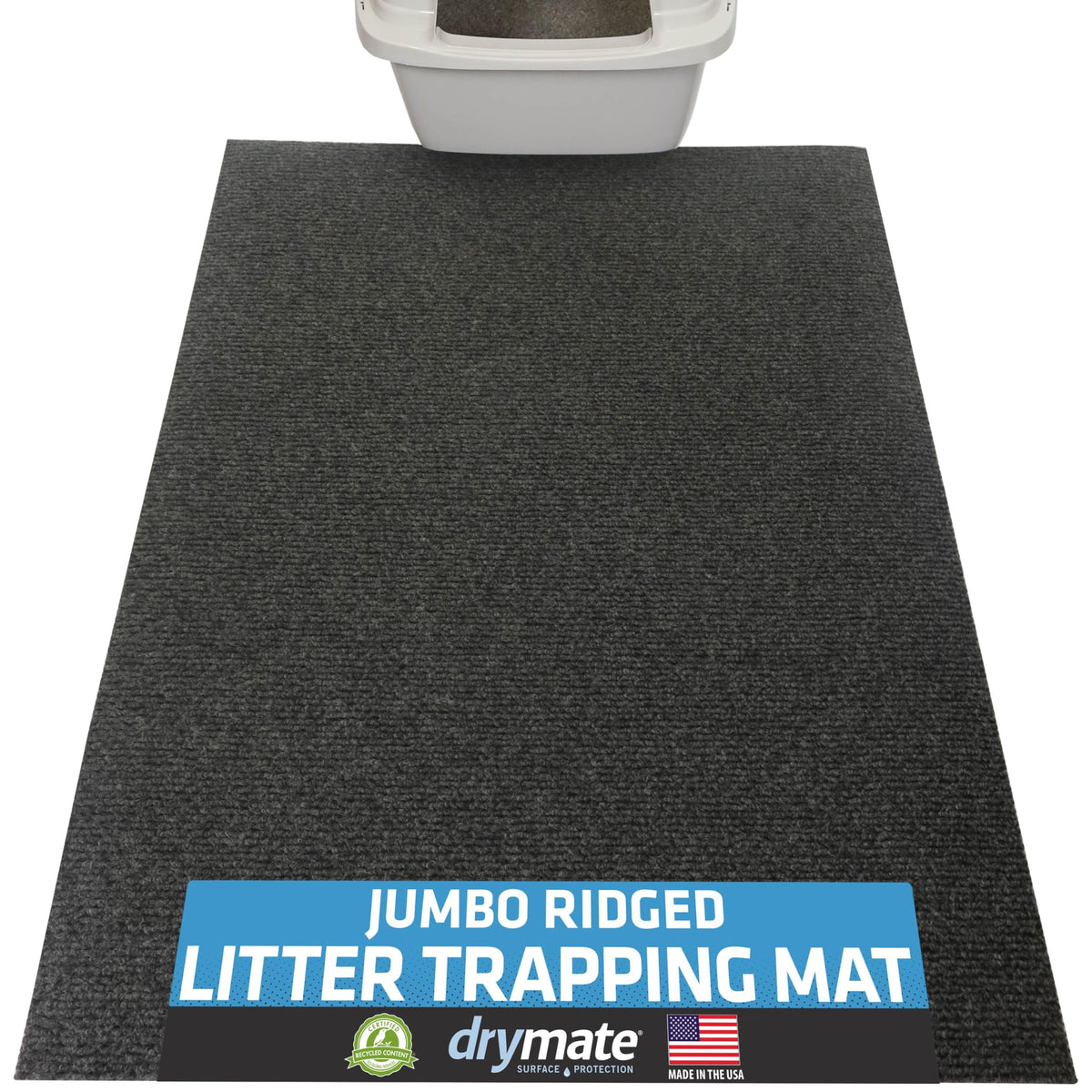 Drymate Jumbo XXL cat litter trapping mat front view showing wide surface to trap litter