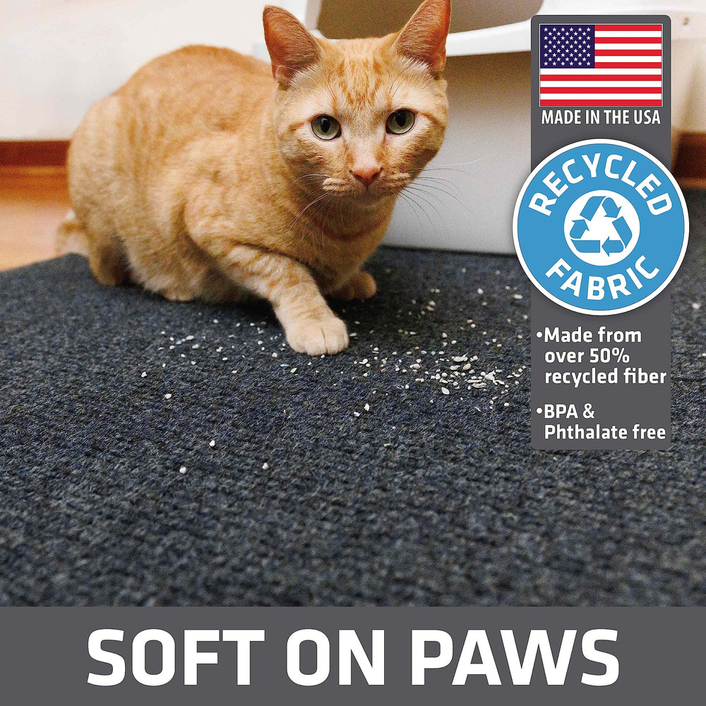 Drymate Jumbo XXL cat litter trapping mat on floor demonstrates slip-resistant stability