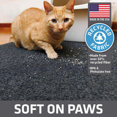 Drymate Jumbo XXL cat litter trapping mat on floor demonstrates slip-resistant stability