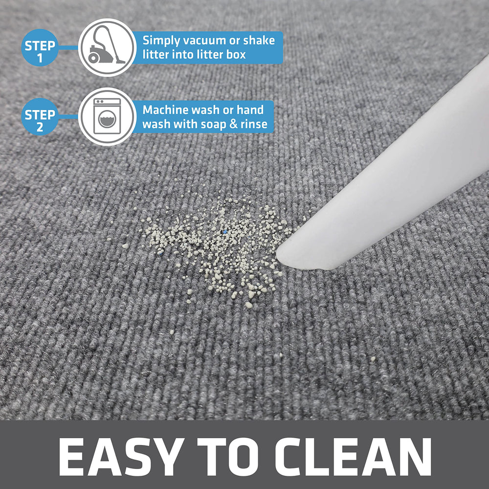 Drymate mat's slip-resistant backing keeps it in place while cleaning.