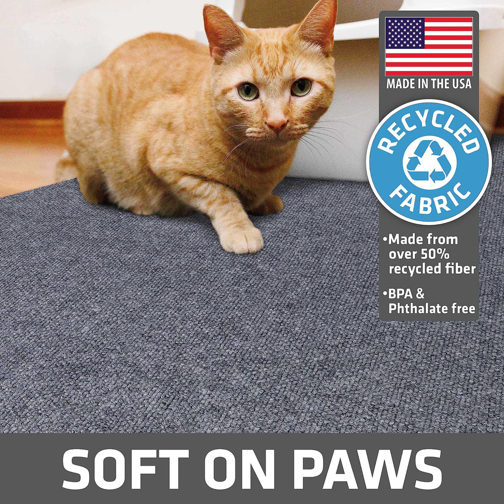 Drymate Litter Mat with urine-proof backing prevents stains and spills.