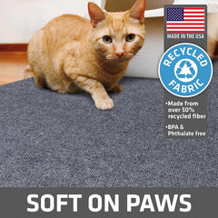 Drymate Litter Mat with urine-proof backing prevents stains and spills.