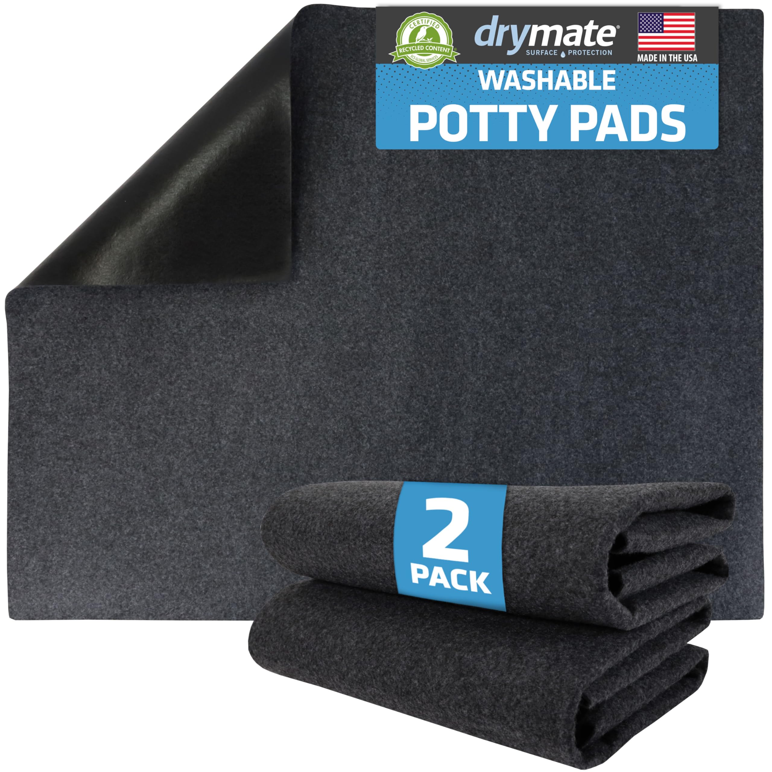 Drymate washable pee pads 29x36 front view—waterproof, absorbent training surface.