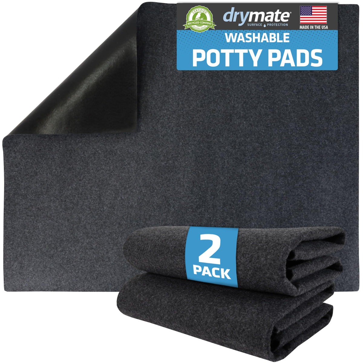 Drymate washable pee pads 29x36 front view—waterproof, absorbent training surface.