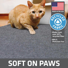 Drymate XL cat litter mat slip-resistant backing keeps mat in place.