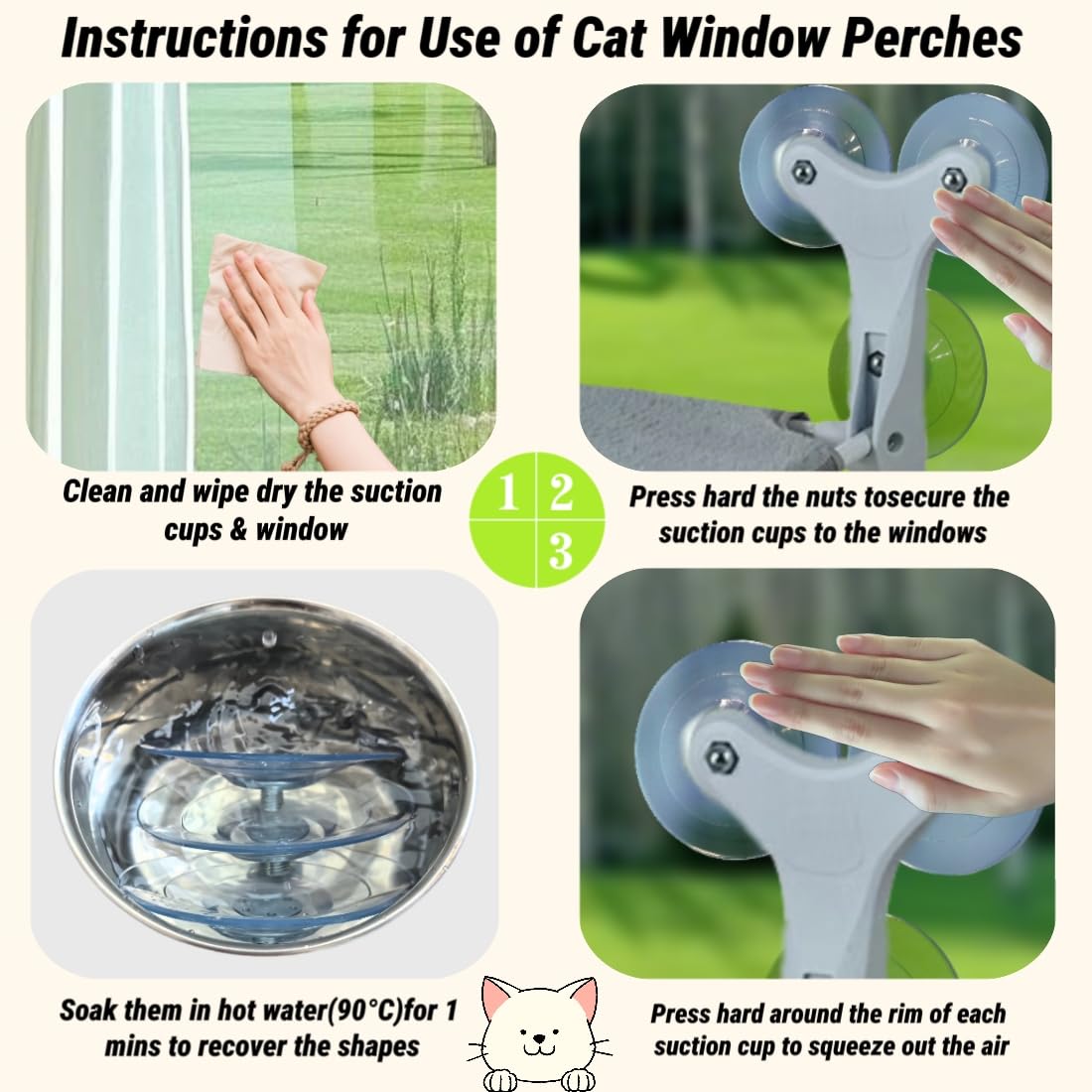 DSCANDYMQ cat window perch hammock folded-storage-angle shows easy folding without dismantling.
