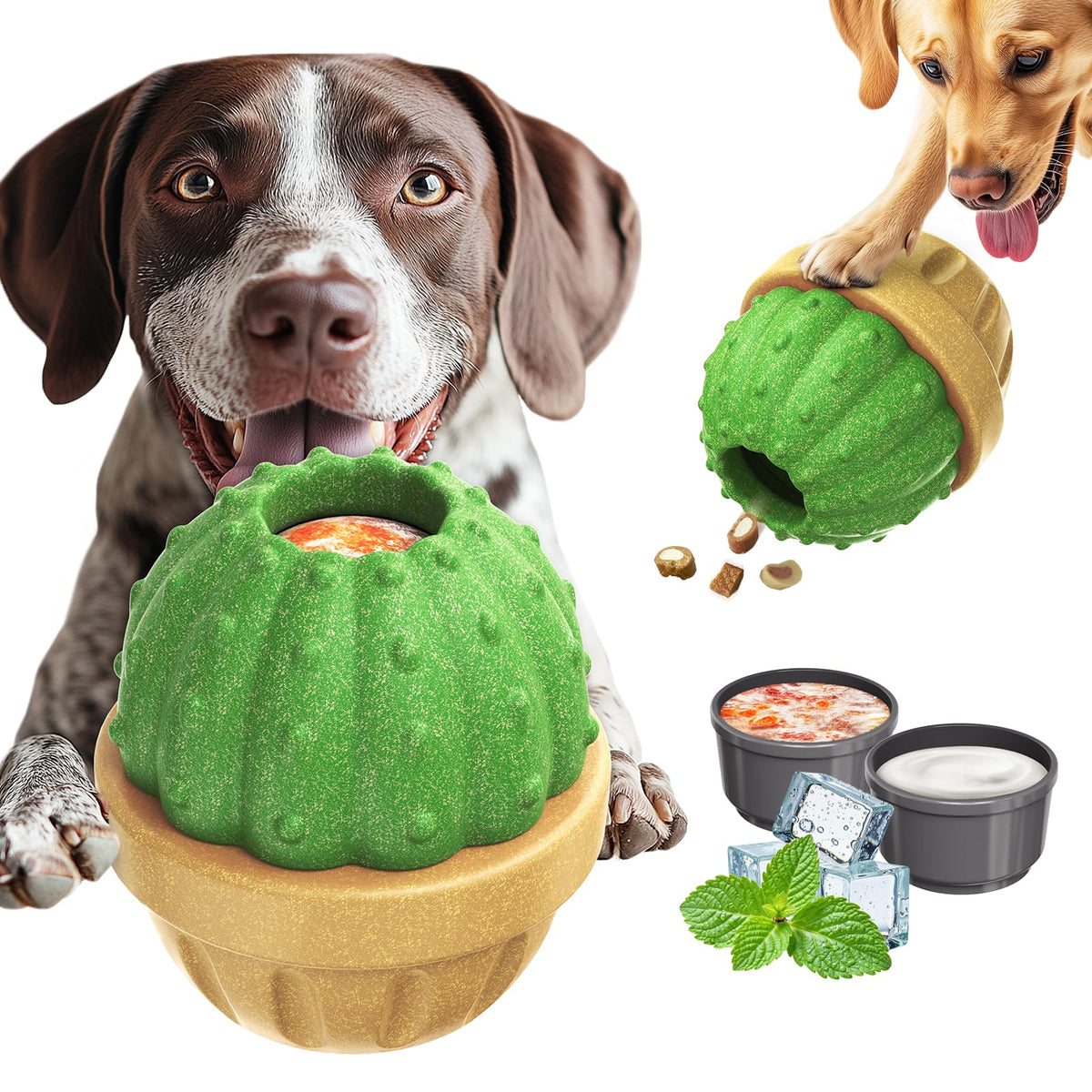 DSUMD interactive toy with frozen treat dispenser boosts mental engagement.