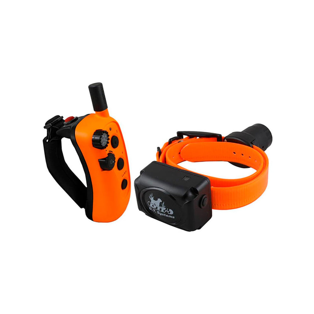 DT Systems RAPT1450 Upland Beeper remote transmitter held for easy one-handed control