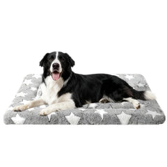 DTKIUSDKR dog bed mat reversible top view shows plush and breathable sides.
