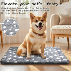DTKIUSDKR dog bed mat winter plush side for warm comfort.