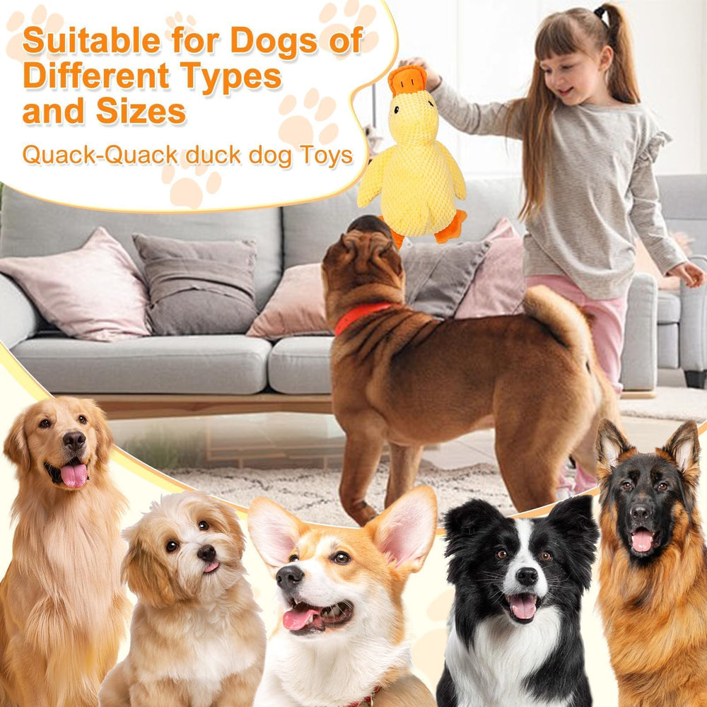 Duck Dog Toy supports tug-of-war games for bonding and active fun.