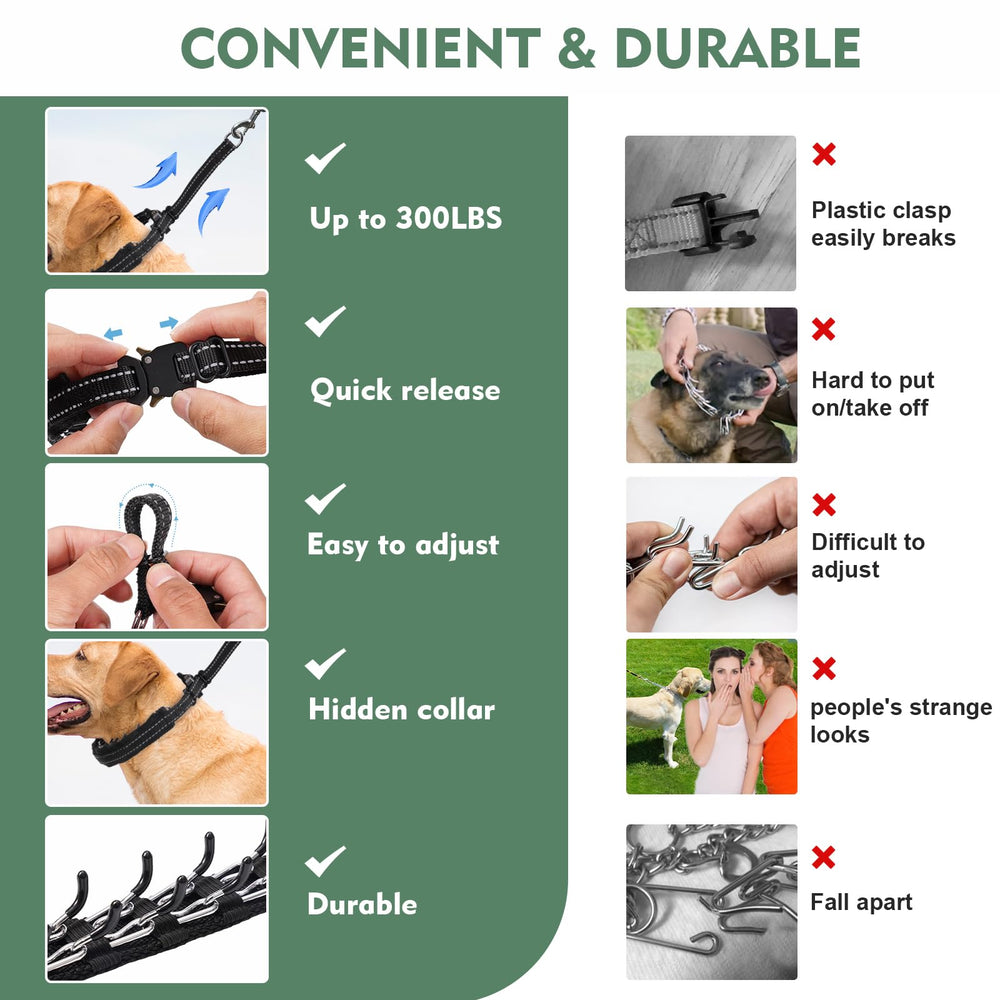 Duckygoo martingale collar heavy-duty nylon withstands daily wear and tension