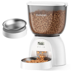 DUDUPET 5L feeder container showcases ample storage for dry kibble and busy households.
