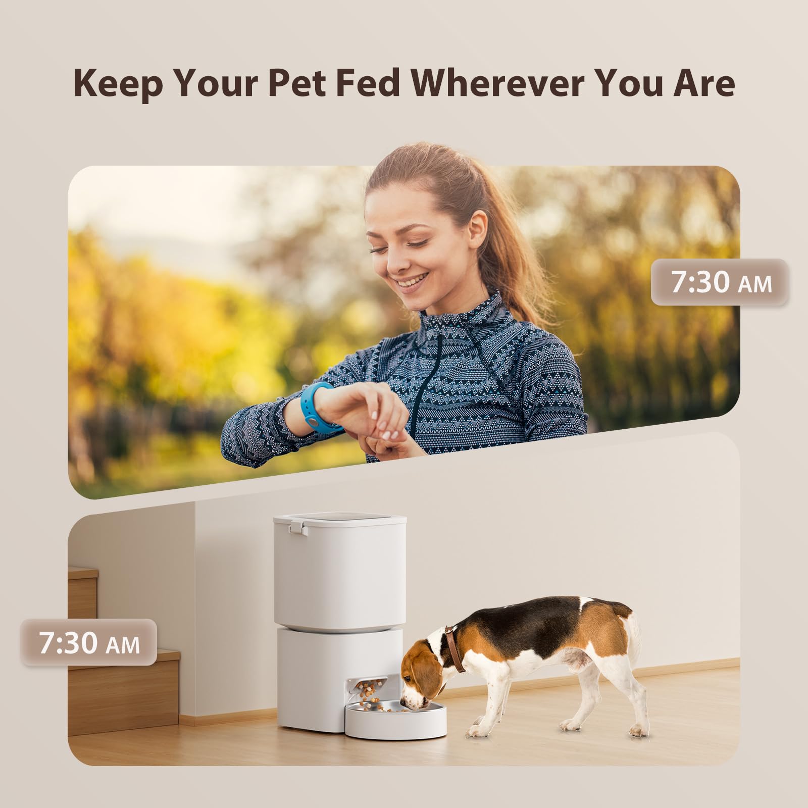 DUDUPET detachable hopper, bowl, and water tank simplify cleaning routines.